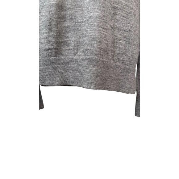 Banana Republic Small Gray Merino Wool Sweater Red Lip Detail - Picture 12 of 12